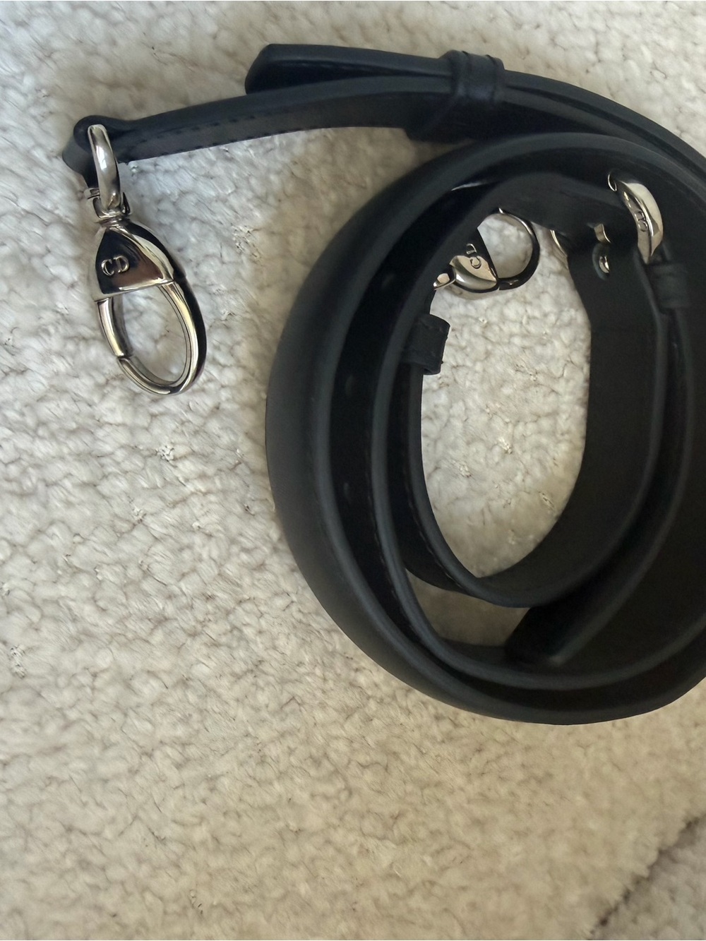 Dior Black Quilted Leather Lady Dior Satchel with Silver 'CD' Charms medium size - Picture 6 of 17